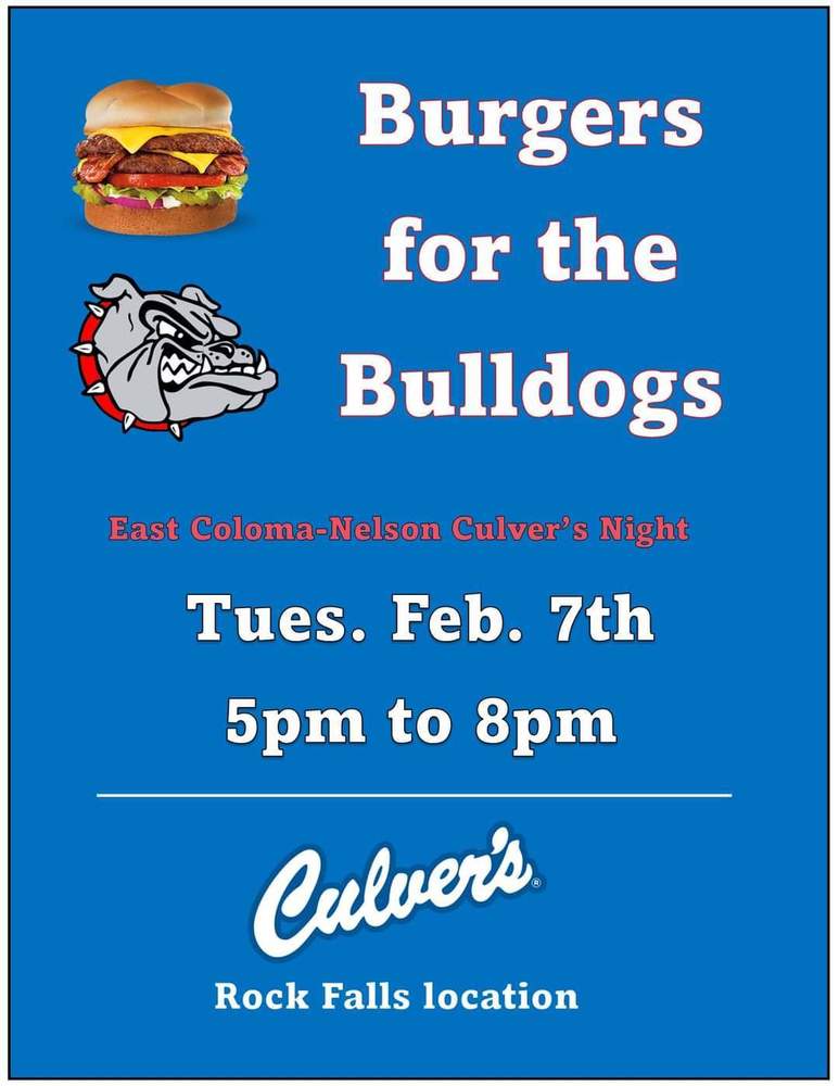 Burgers for Bulldogs flyer